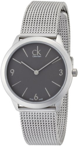Calvin Klein Minimal Grey Dial Silver Mesh Bracelet Watch for Men - K3M52154 Buy Now By Calvin Klein