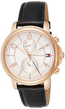 Tommy Hilfiger Claudia White Dial Black Leather Strap Watch for Women - 1781817 Buy Now By Tommy Hilfiger