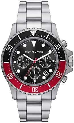 Michael Kors Everest Chronograph Black Dial Silver Steel Strap Watch For Men - MK8977 Buy Now By Michael Kors