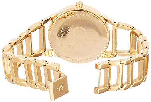 Calvin Klein Stately White Dial Gold Steel Strap Watch for Women - K3G2352W Buy Now By Calvin Klein