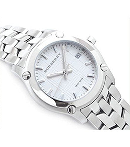 Burberry Heritage Check White Dial Silver Steel Strap Watch for Women - BU1853 Buy Now By Burberry