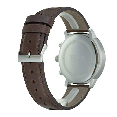 Hugo Boss Attitude White Dial Brown Leather Strap Watch for Men - 1513609 Buy Now By Hugo Boss