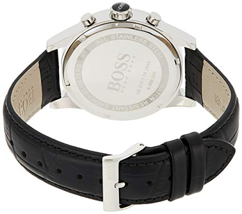 Hugo Boss Jet Silver Dial Black Leather Strap Watch for Men - 1513282 Buy Now By Hugo Boss