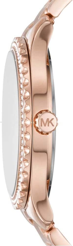 Michael Kors Layton Three Hand Silver Dial Rose Gold Steel Strap Watch For Women - MK7297 Buy Now By Michael Kors