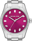 Michael Kors Lexington Three-Hand Pink Dial Silver Steel Strap Watch For Women - MK7443 Buy Now By Michael Kors