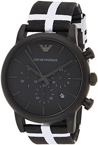 Emporio Armani Classic Black Dial Black Leather Strap Watch For Men - AR1860 Buy Now By Emporio Armani