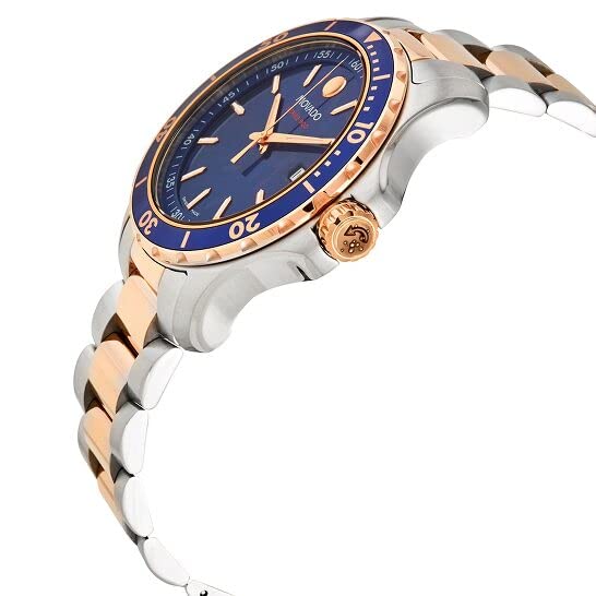 Movado Series 800 Blue Dial Two Tone Steel Strap Watch for Men - 2600149 Buy Now By Movado