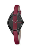Calvin Klein Rebel Red Black Dial Red Leather Strap Watch for Women - K8P237U1 Buy Now By Calvin Klein