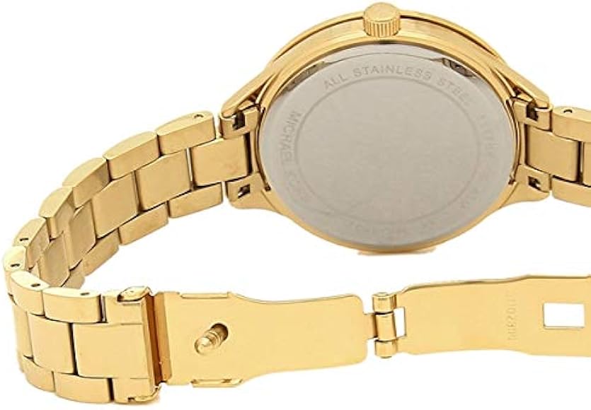 Michael Kors Slim Runway Crystals Gold Dial Gold Steel Strap Watch for Women - MK3632 Buy Now By Michael Kors