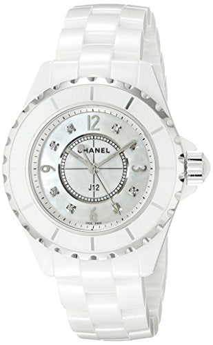 Chanel J12 Diamonds Quartz Ceramic White Dial White Steel Strap Watch for Women - J12 H2422 Buy Now By Chanel