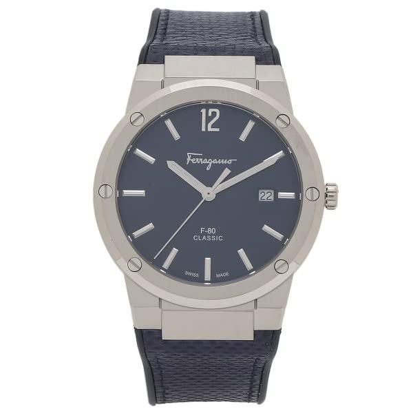 Salvatore Ferragamo F-80 Classic Blue Dial Blue Leather Strap Watch for Men - SFDT00719 Buy Now By Salvatore Ferragamo