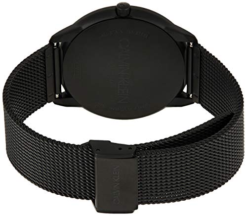 Calvin Klein Minimal Black Dial Black Mesh Bracelet Watch for Men - K3M514B1 Buy Now By Calvin Klein