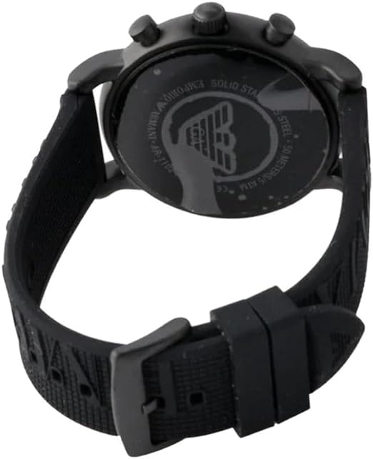 Emporio Armani Luigi Chronograph Black Dial Black Rubber Strap Watch For Men - AR11024 Buy Now By Emporio Armani
