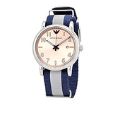 Emporio Armani Luigi Analog Beige Dial Two Tone NATO Strap Watch For Men - AR11212 Buy Now By Emporio Armani