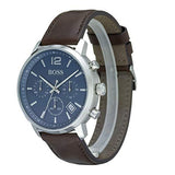 Hugo Boss Attitude Blue Dial Brown Leather Strap Watch for Men - 1513606 Buy Now By Hugo Boss