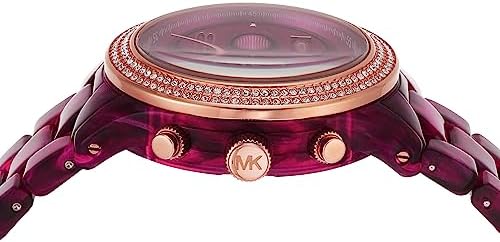 Michael Kors Runway Chronograph Red Dial Red Steel Strap Watch for Women - MK7425 Buy Now By Michael Kors