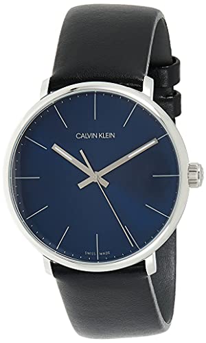 Calvin Klein High Noon Quartz Blue Dial Black Leather Strap Watch for Men - K8M211CN Buy Now By Calvin Klein