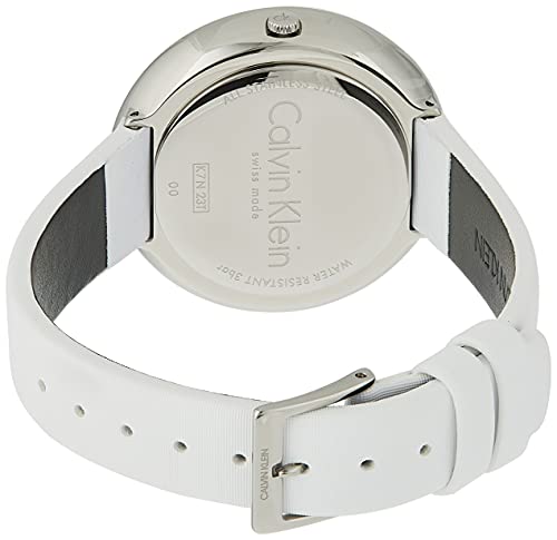 Calvin Klein Chic White Dial White Leather Strap Watch for Women - K7N23TK2 Buy Now By Calvin Klein