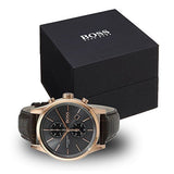 Hugo Boss Jet Grey Dial Brown Leather Strap Watch for Men - 1513281 Buy Now By Hugo Boss