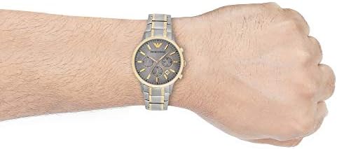 Emporio Armani Renato Chronograph Quartz Silver Dial Two Tone Steel Strap Watch For Men - AR11076 Buy Now By Emporio Armani