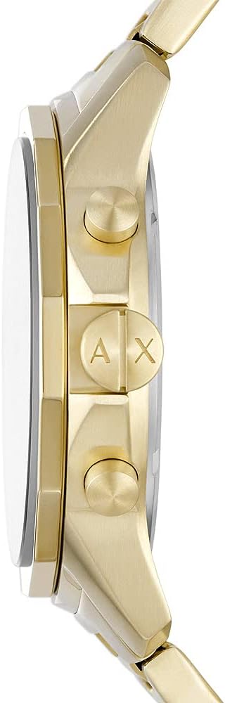 Armani Exchange Banks Chronograph Black Dial Gold Steel Strap Watch For Men - AX1721 Buy Now By Armani Exchange