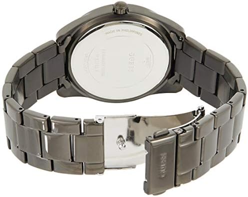 Guess G Twist Diamonds Purple Dial Black Steel Strap Watch For Women - W1201L4 Buy Now By Guess