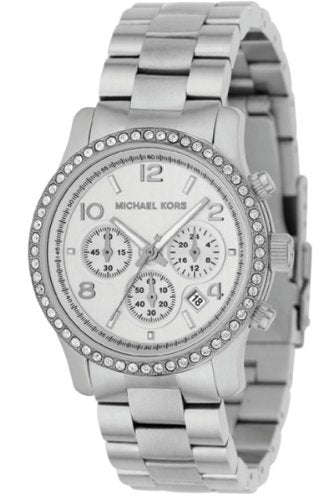 Michael Kors Brinkley Silver Dial with Diamonds Silver Steel Strap Watch for Women - MK5083 Buy Now By Michael Kors