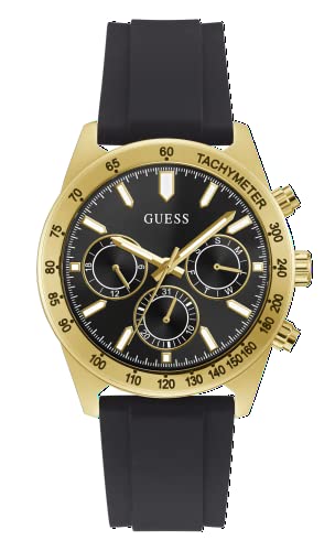 Guess Sport Multifunctional Black Dial Black Rubber Strap Watch for Men - GW0332G2 Buy Now By Guess