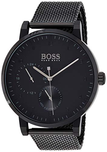Hugo Boss Oxygen Black Dial Black Mesh Bracelet Watch for Men - 1513636 Buy Now By Hugo Boss