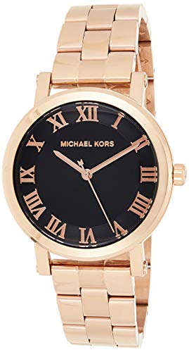 Michael Kors Noire Black Dial Rose Gold Steel Strap Watch for Women - MK3585 Buy Now By Michael Kors