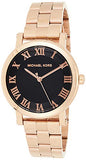Michael Kors Noire Black Dial Rose Gold Steel Strap Watch for Women - MK3585 Buy Now By Michael Kors