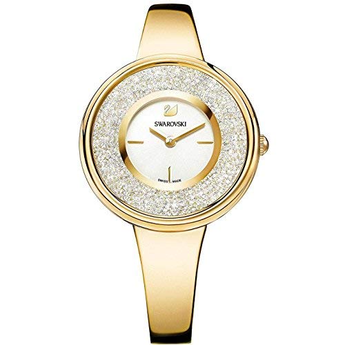 Swarovski Crystalline Bracelet White Dial Gold Steel Strap Watch for Women - 5269253 Buy Now By Swarovski