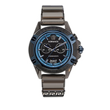 Versace icon Active Chronograph Black Dial Black Silicone Strap Watch For Men - VEZ700622 Buy Now By Versace