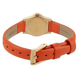 Marc Jacobs Henry Dinky White Dial Orange Leather Strap Watch for Women - MBM1236 Buy Now By Marc Jacobs