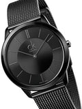 Calvin Klein Minimal Black Dial Black Mesh Bracelet Watch for Men - K3M224B1 Buy Now By Calvin Klein