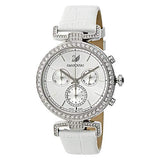 Swarovski Era Journey Silver Dial White Leather Strap Watch for Women - 5295346 Buy Now By Swarovski
