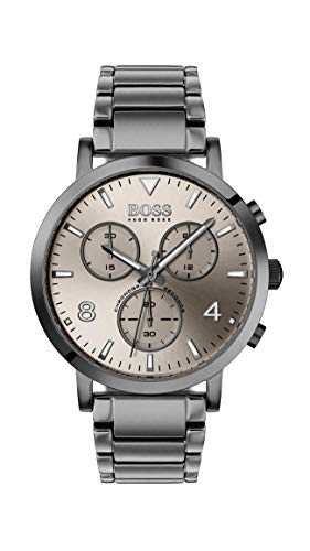 Hugo Boss Spirit Chronograph Grey Dial Grey Steel Strap Watch for Men - 1513695 Buy Now By Hugo Boss