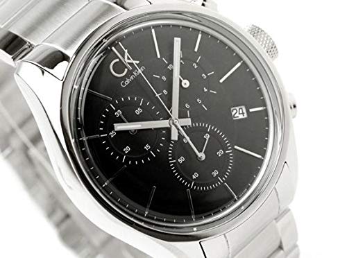 Calvin Klein Masculine Chronograph Black Dial Silver Steel Strap Watch for Men - K2H27104 Buy Now By Calvin Klein