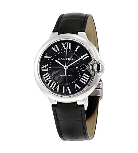 Cartier Ballon Bleu De Cartier Black Dial Black Leather Strap Watch for Men - WSBB0003 Buy Now By Cartier