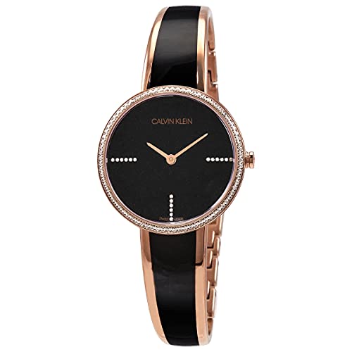 Calvin Klein Seduce Black Dial Two Tone Steel Strap Watch for Women - K4E2NX1S Buy Now By Calvin Klein