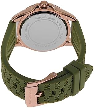 Michael Kors Mini Pilot Chronograph Green Dial Green Silicone Strap Watch For Women - MK7421 Buy Now By Michael Kors