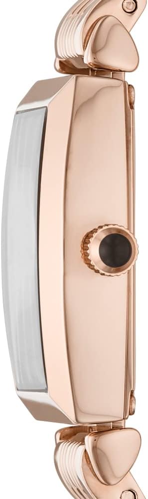 Emporio Armani Gianni T-Bar Analog Crystal Brown Dial Rose Gold Steel Strap Watch For Women - AR11407 Buy Now By Emporio Armani