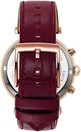 Michael Kors Parker Chronograph Red Dial Red Leather Strap Watch For Women - MK6986 Buy Now By Michael Kors