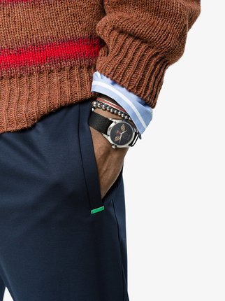 Gucci G Timeless Bee Black Dial Black Leather Strap Watch For Women - YA1264067 Buy Now By Gucci