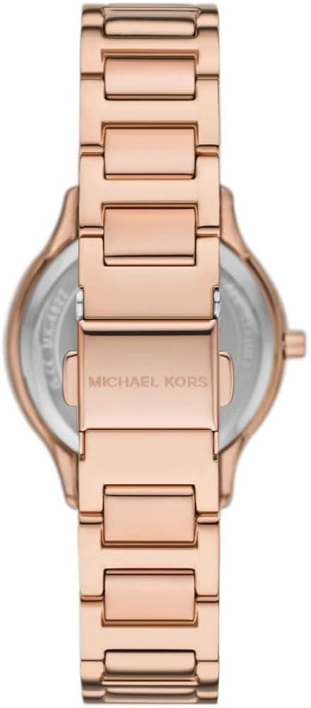 Michael Kors Sage Three-Hand Crystals Mother of Pearl Dial Rose Gold Steel Strap Watch for Women - MK4823 Buy Now By Michael Kors