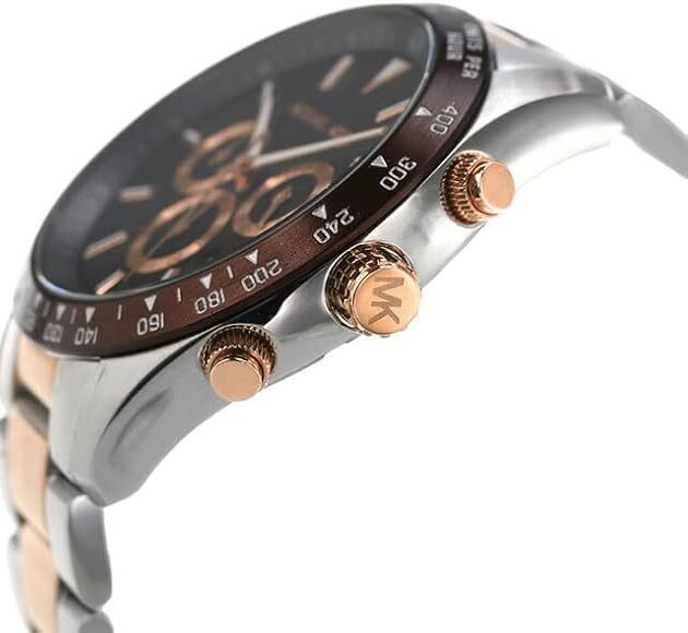 Michael Kors Layton Chronograph Black Dial Two Tone Steel Strap Watch For Men - MK8913 Buy Now By Michael Kors