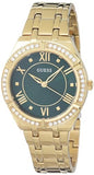 Guess Cosmo Diamonds Green Dial Gold Steel Strap Watch for Women - GW0033L8 Buy Now By Guess