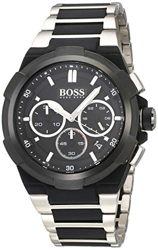 Hugo Boss Supernova Black Dial Two Tone Steel Strap Watch for Men - 1513368 Buy Now By Hugo Boss