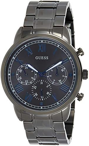 Guess Hendrix Chronograph Gunmetal Dial Gunmetal Steel Strap Watch for Men - W1309G3 Buy Now By Guess