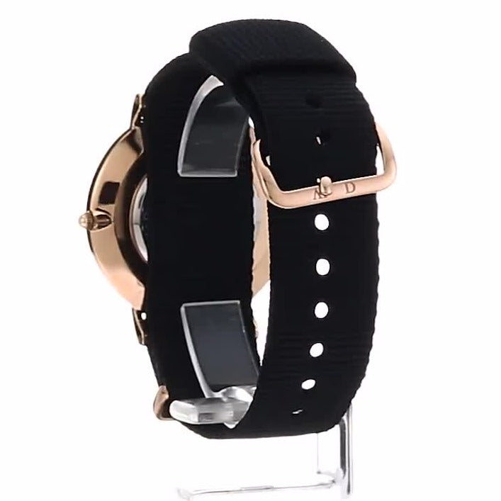 Daniel Wellington Classic Cornwall White Dial Black Nylon Strap Watch For Women - DW00100259 Buy Now By Daniel Wellington